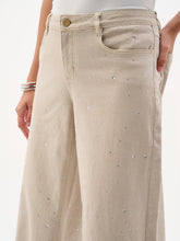 Wide Leg Rhinestone Jean