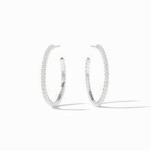 Juliet Pearl Silver Hoop-Medium
