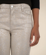 Charlize Cream Silver High Rise Cigarette Leg Jean