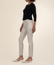 Charlize Cream Silver High Rise Cigarette Leg Jean