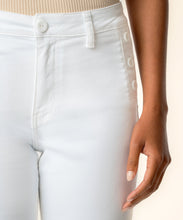 Kelsey White High Rise Flare Pant