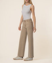 Meg Chai High Rise Raw Hem Wide Leg Jean