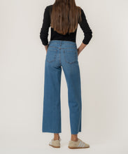 Charlotte Soaring High Rise Raw Hem Wide Leg Jean