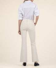 Stella High Rise Ecru Flare Raw Hem Jean