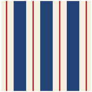 Navy and Red Awning Stripe Cocktail Napkin