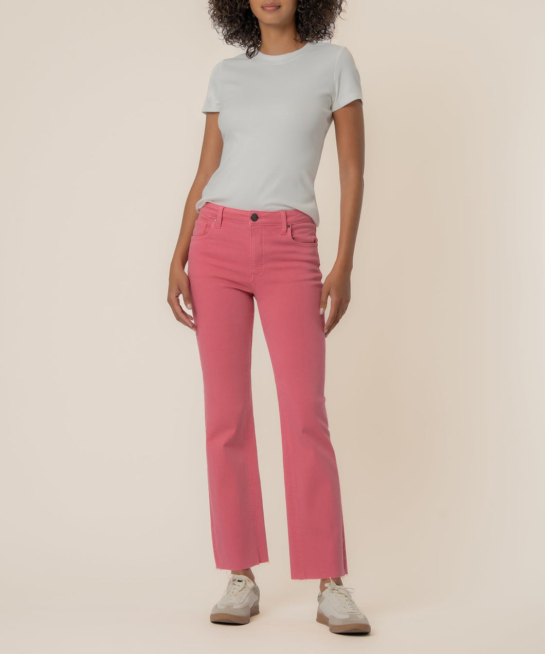 Kelsey Flamingo High Rise Ankle Flare Jean