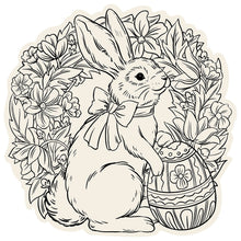 Coloring Bunny Wreath Placemat 12pk
