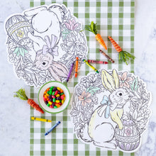Coloring Bunny Wreath Placemat 12pk