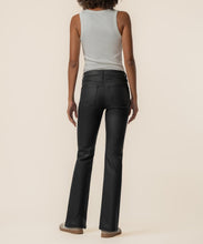 Kelly Matte Black High Rise Kick Flare Jean