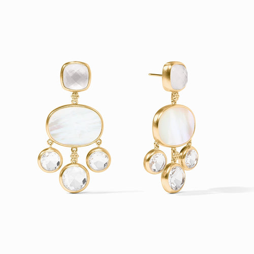 Kaleidoscope Chandelier Earring-Clear Crystal