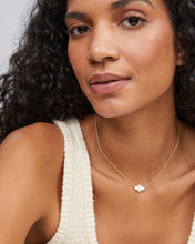 Abbie Gold Pendant Necklace-Mother of Pearl