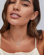 Cross Crystal Silver Pendant Necklace
