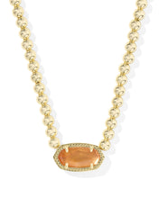 Elisa Papaya Gold Beaded Necklace