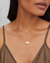 Grayson Stone Pendant Necklace-Mother of Pearl