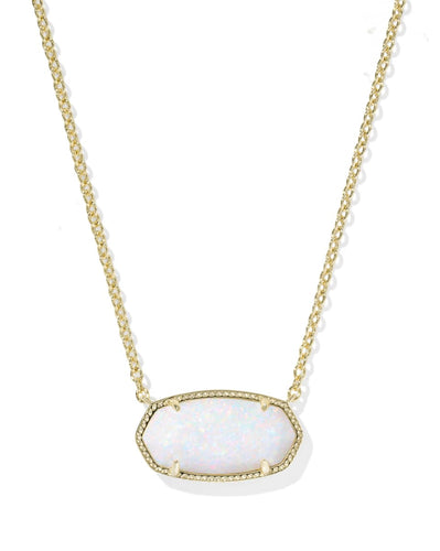 Elisa Kyocera Opal Statement Short Pendant Necklace