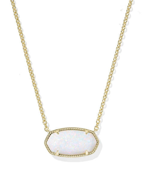 Elisa Kyocera Opal Statement Short Pendant Necklace