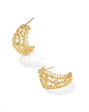Krista Lace Gold Huggie Earring
