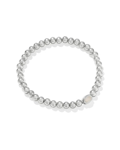 Mini Elaina Silver Stretch Bracelet-Iridescent Drusy
