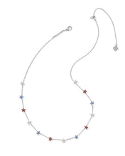 Sierra Star Red White Blue Silver Strand Necklace