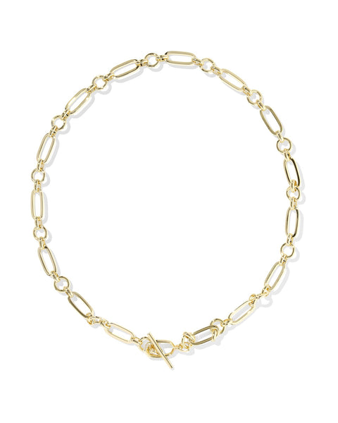 Sylvia Gold Metal Link Chain Necklace