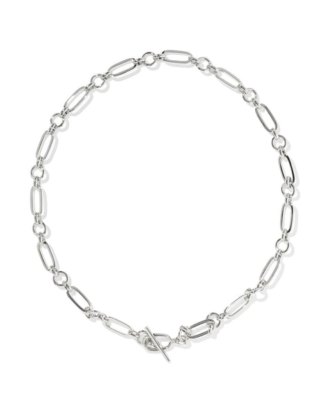 Sylvia Silver Metal Link Chain Necklace