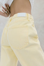 Lexi Day Glow Mid Rise Bowed Straight Jean