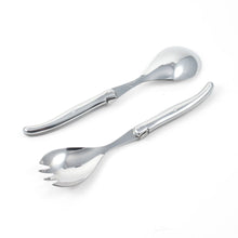 Laguiole Platine Stainless Steel Salad Serving Set in Wooden Box