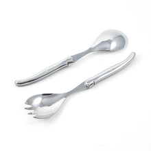 LAGUIOLE PLATINE SALAD SERVING SET STAINLESS STEEL IN WOOD BOX (SET OF 2)