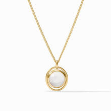 Laguna Clear Crystal Solitaire Gold Necklace