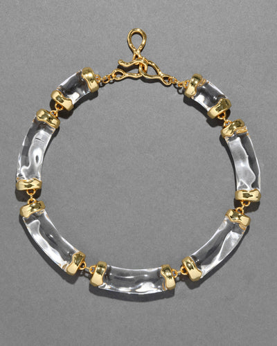 Liquid Lucite Pillow Link Necklace