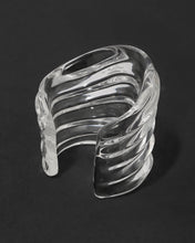 Liquid Lucite Wide Ripple Cuff