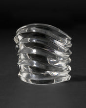 Liquid Lucite Wide Ripple Cuff
