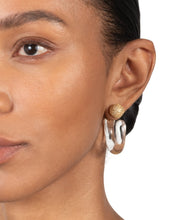Liquid Lucite Crystal Pave Hoop Earring