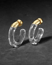 Liquid Lucite Front Back Hoop Earring