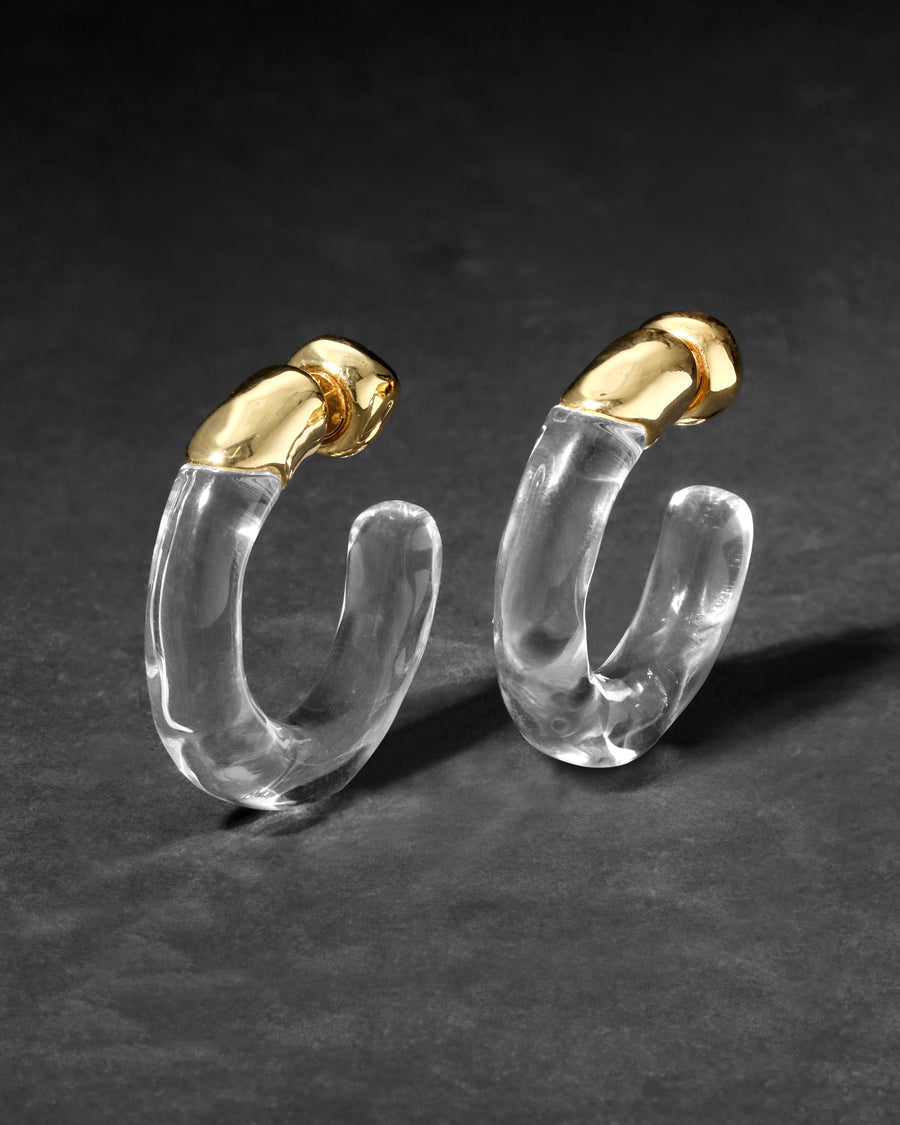 Liquid Lucite Front Back Hoop Earring