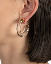 Liquid Lucite Front Back Hoop Earring