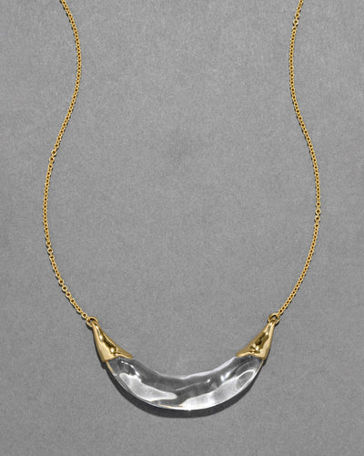Liquid Lucite Large Crescent Necklace