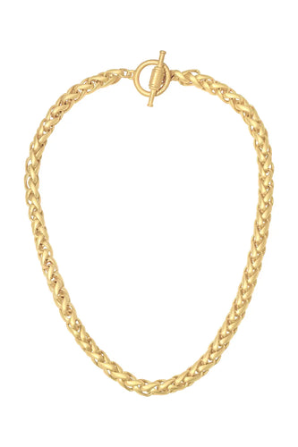 24k Plated Chevel Chain Necklace