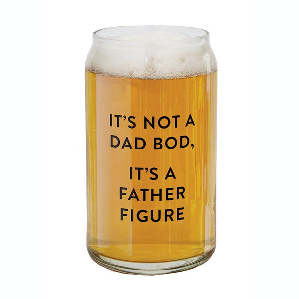 Father Figure Beer Can Glass