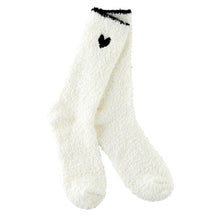Black Trim Black Heart Cozy Socks