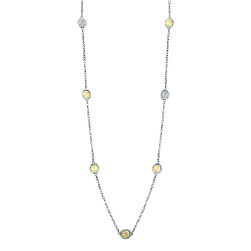 Mini Vintage Silver Pavia Station Necklace