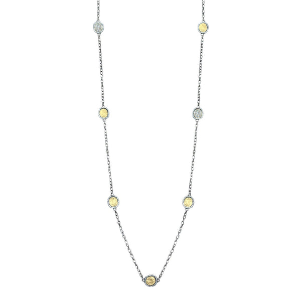 Mini Vintage Silver Pavia Station Necklace