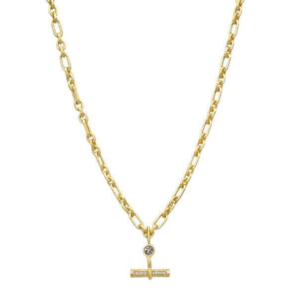 Mini Gold Arc Byron Toggle Necklace