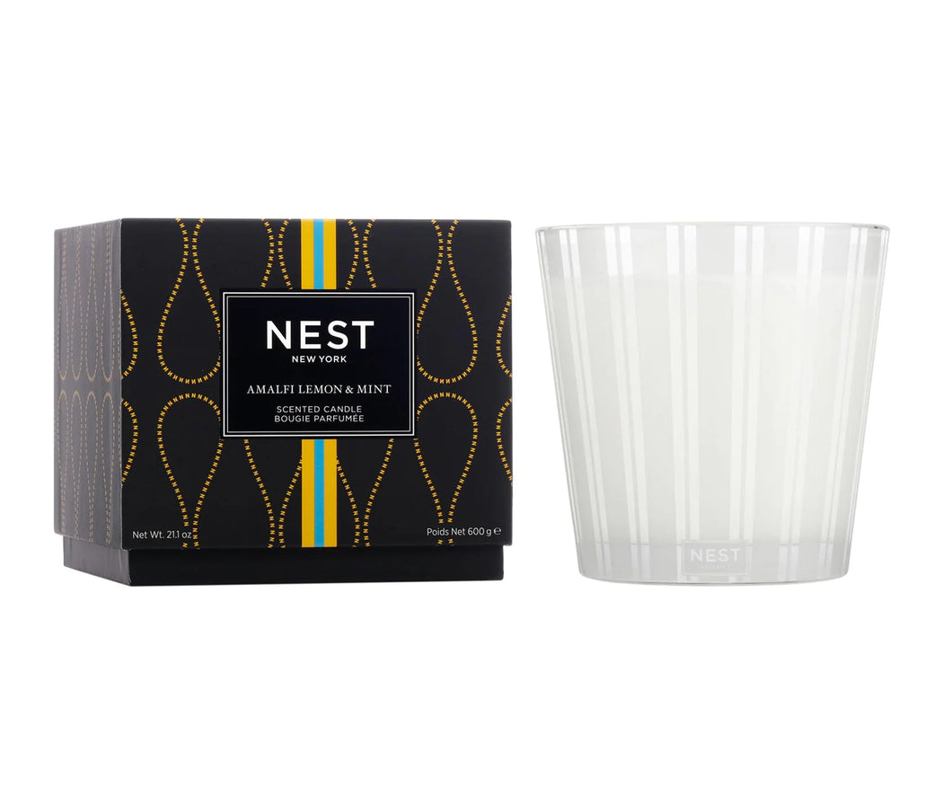 Amalfi Lemon & Mint 3 Wick Candle