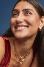 Elisa Gold Ivory Bow Short Pendant Necklace