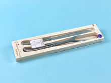 LAGUIOLE PLATINE STAINLESS STEEL CARVING SET IN WOOD BOX