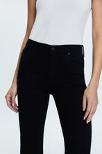 Kinsley Black Ink Mid Rise Flare Jean