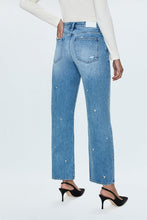 Lexi Confetti Vintage Mid Rise Bowed Straight Jean