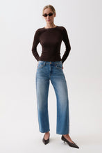 Lexi Star Studded Mid Rise Bowed Straight Jean