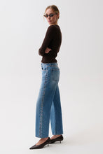 Lexi Star Studded Mid Rise Bowed Straight Jean